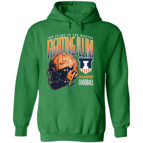 100 Years In The Making Illinois Fighting Illini Helmet Hoodie - Image 2