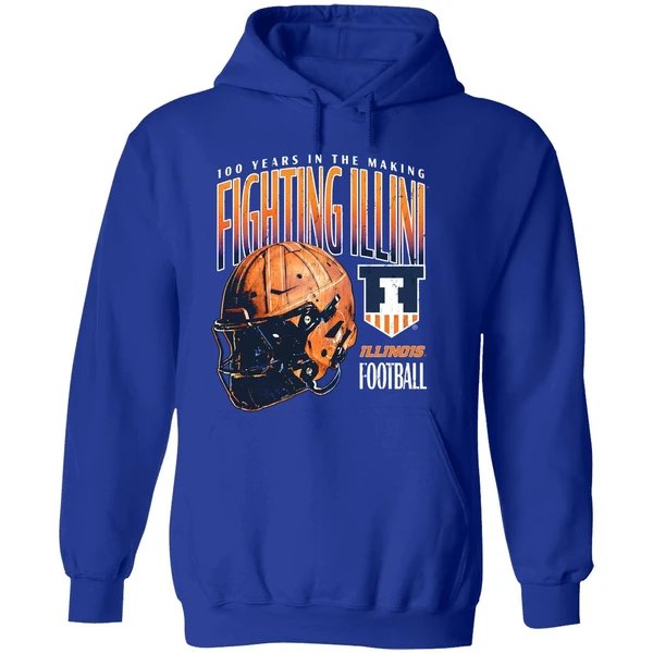 100 Years In The Making Illinois Fighting Illini Helmet Hoodie - Image 7