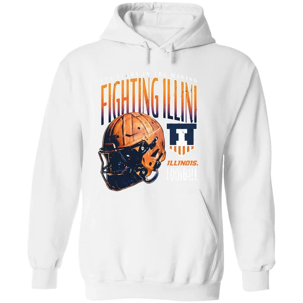 100 Years In The Making Illinois Fighting Illini Helmet Hoodie - Image 8