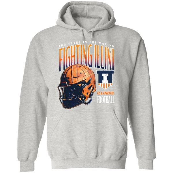 100 Years In The Making Illinois Fighting Illini Helmet Hoodie - Image 9
