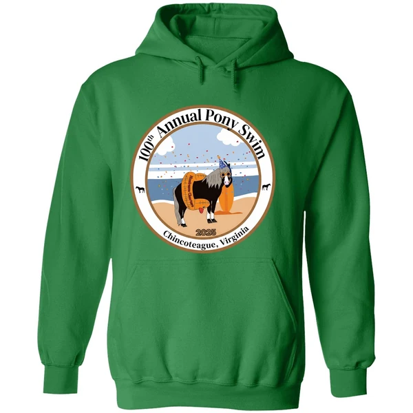 100th Annual Pony Swim Chincoteague Virginia 2025 Hoodie - Image 2