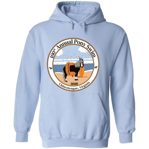 100th Annual Pony Swim Chincoteague Virginia 2025 Hoodie - Image 4