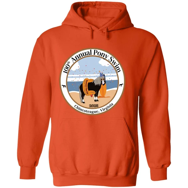 100th Annual Pony Swim Chincoteague Virginia 2025 Hoodie - Image 6