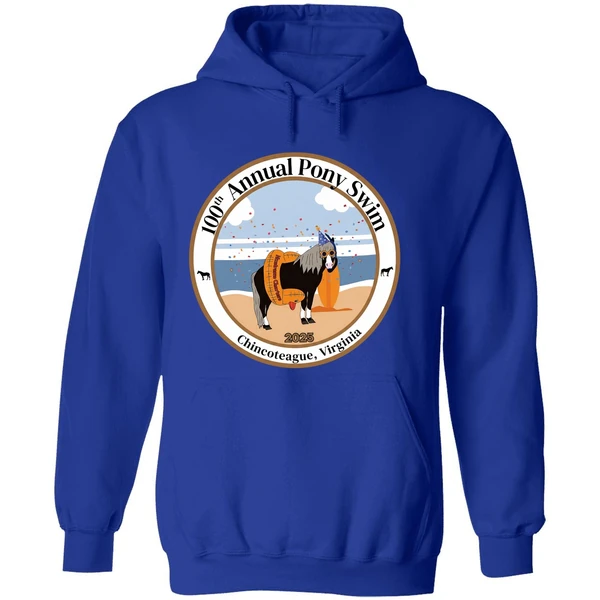 100th Annual Pony Swim Chincoteague Virginia 2025 Hoodie - Image 7