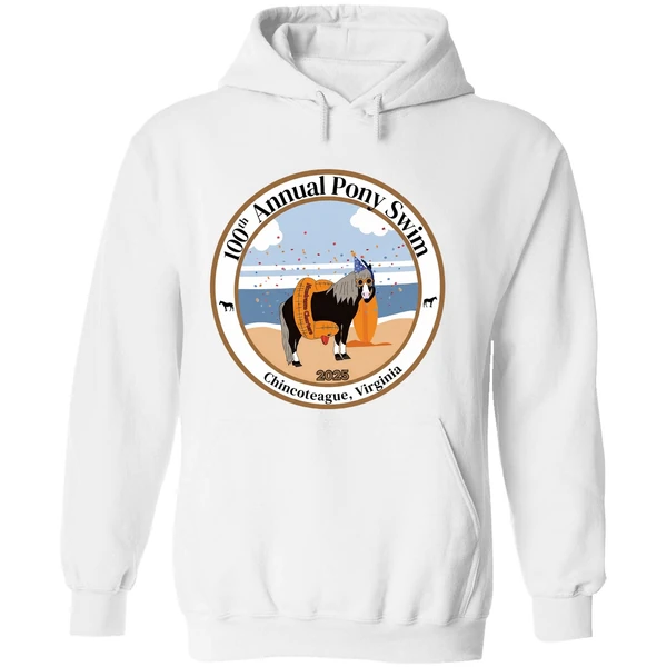 100th Annual Pony Swim Chincoteague Virginia 2025 Hoodie - Image 8
