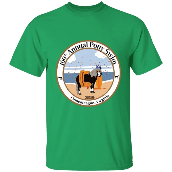 100th Annual Pony Swim Chincoteague Virginia 2025 Shirt - Image 2