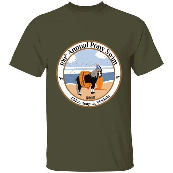 100th Annual Pony Swim Chincoteague Virginia 2025 Shirt - Image 4