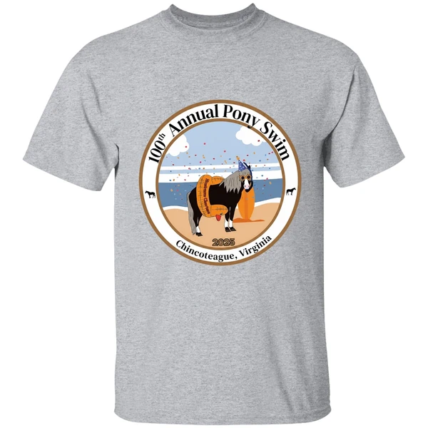 100th Annual Pony Swim Chincoteague Virginia 2025 Shirt - Image 9