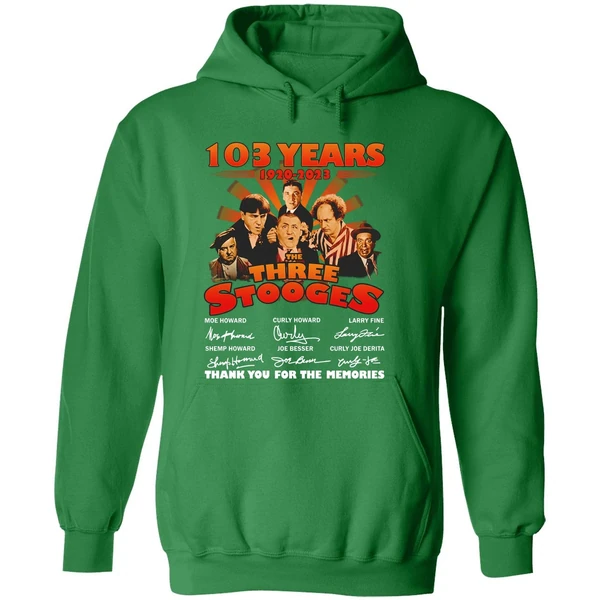 103 Years 1920 2023 The Three Stooges Thank You For The Memories Hoodie - Image 2