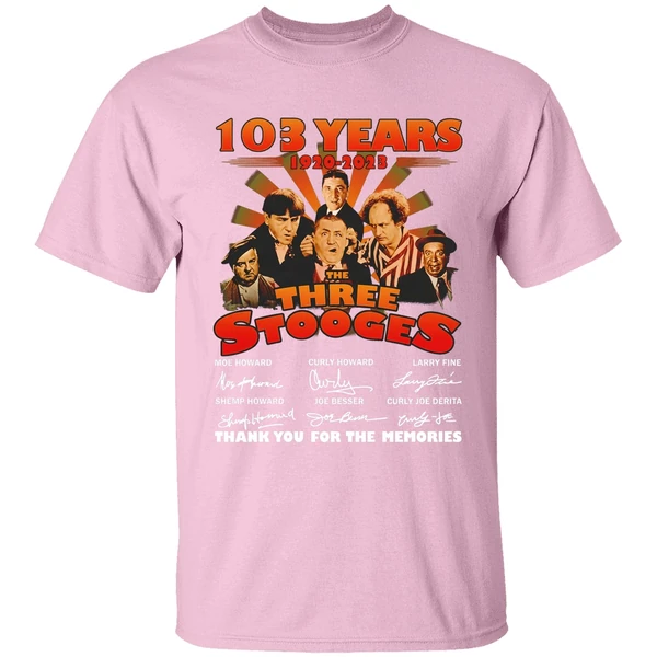 103 years 1920 2023 the three stooges thank you for the memories shirt lightpink