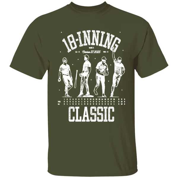 18-inning-classic-los-angeles-dodgers-world-series-2025-shirt-militarygreen