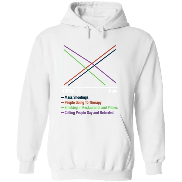 1970s Vs Now Mas Shootings People Going To Therapy Hoodie - Image 8