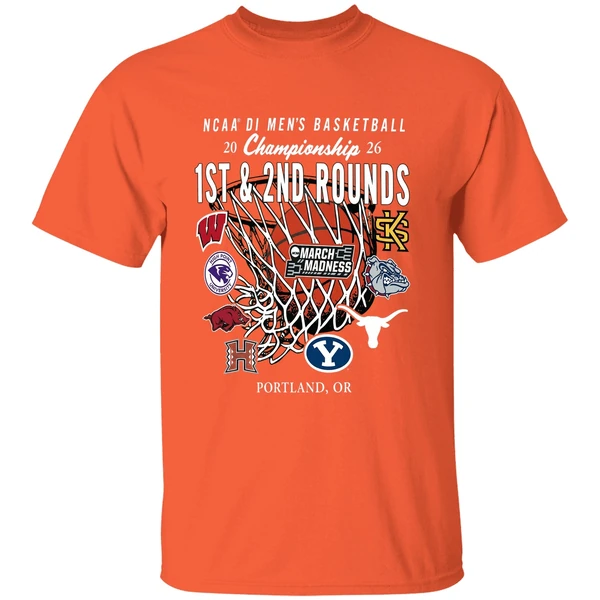 1st and 2nd rounds march madness 2026 ncaa di mens basketball shirt orange