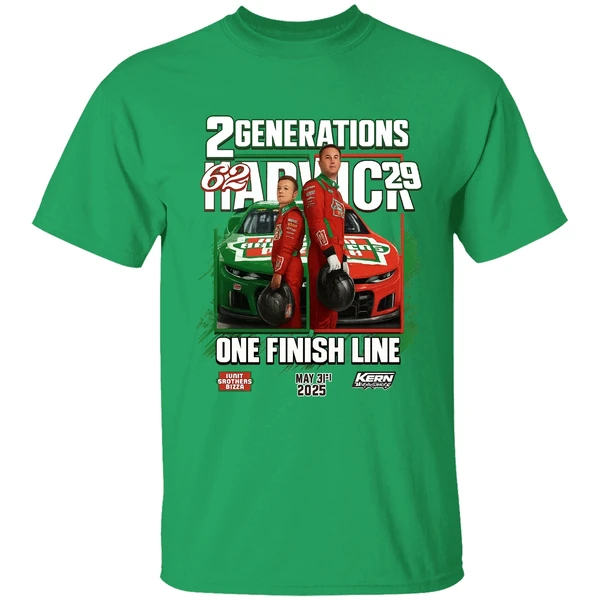 2 Generations Keelan And Kevin Harvick One Finish Line Shirt - Image 2