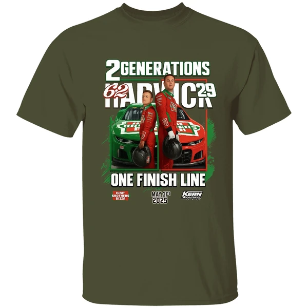 2 Generations Keelan And Kevin Harvick One Finish Line Shirt - Image 4