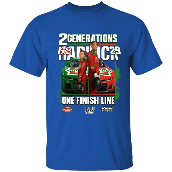 2 Generations Keelan And Kevin Harvick One Finish Line Shirt - Image 8