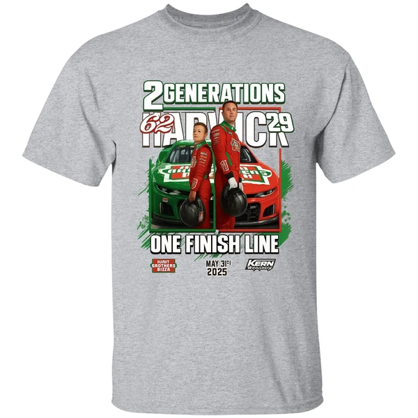 2 Generations Keelan And Kevin Harvick One Finish Line Shirt - Image 9