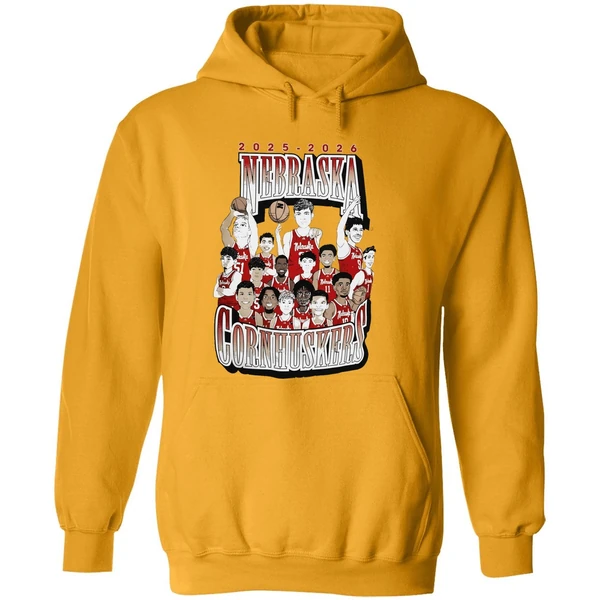 2025 2026 Nebraska Cornhuskers Mens Basketball Hoodie