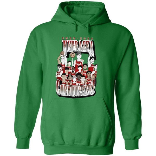 2025 2026 Nebraska Cornhuskers Mens Basketball Hoodie - Image 2