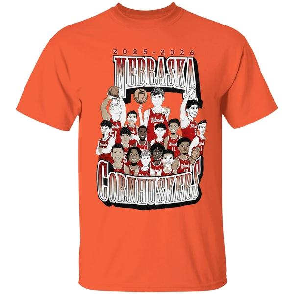 2025 2026 nebraska cornhuskers mens basketball shirt orange