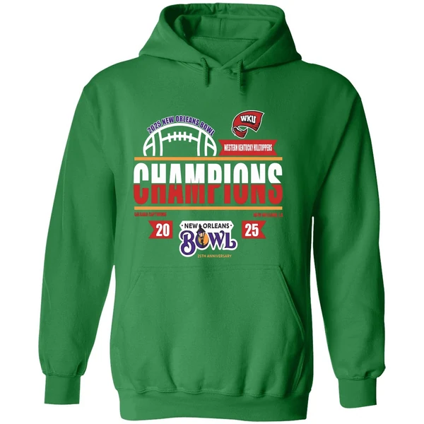 2025 New Orleans Bowl Champions Western Kentucky Hilltoppers Hoodie - Image 2