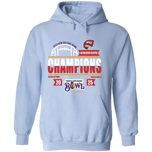 2025 New Orleans Bowl Champions Western Kentucky Hilltoppers Hoodie - Image 4