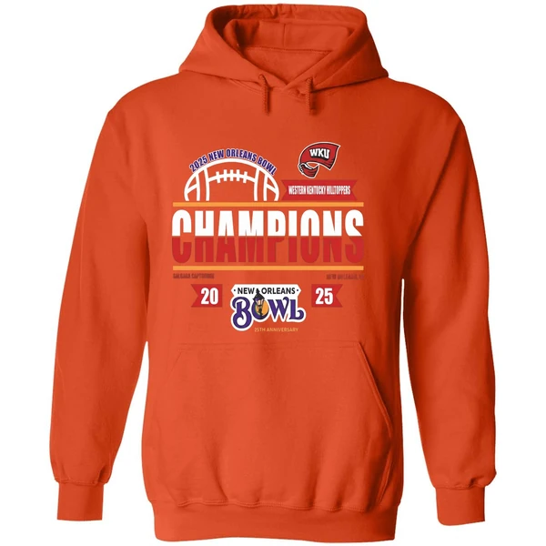 2025 New Orleans Bowl Champions Western Kentucky Hilltoppers Hoodie - Image 6