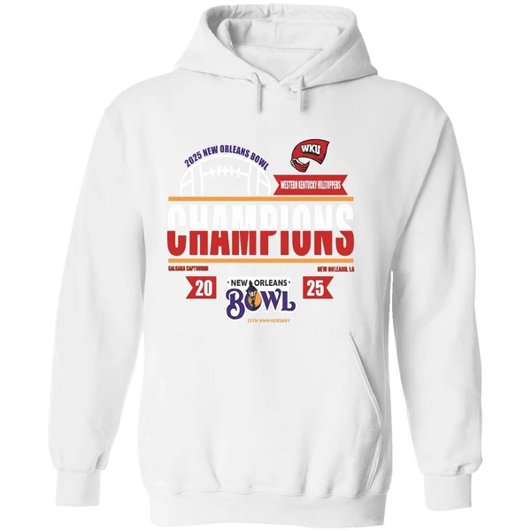 2025 New Orleans Bowl Champions Western Kentucky Hilltoppers Hoodie - Image 8