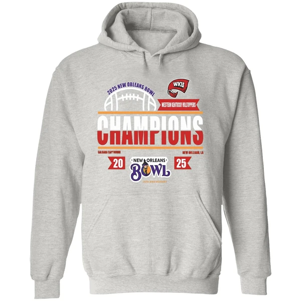2025 New Orleans Bowl Champions Western Kentucky Hilltoppers Hoodie - Image 9