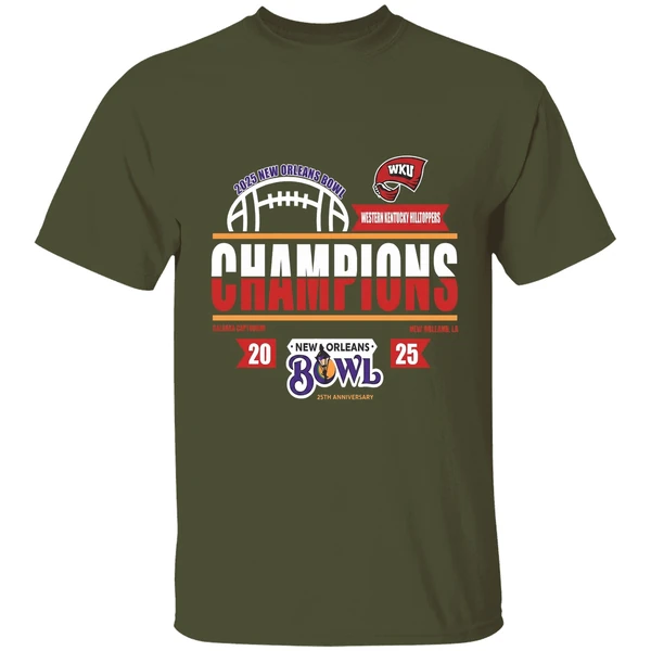 2025 New Orleans Bowl Champions Western Kentucky Hilltoppers Shirt - Image 4