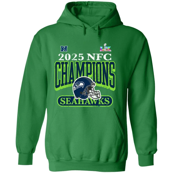 2025 Nfc Champions Seattle Seahawks Super Bowl Lx Bound Hoodie - Image 2