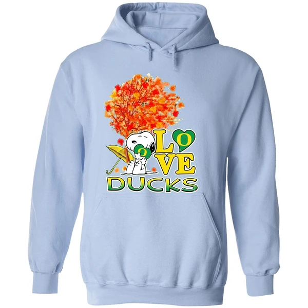 2025 Peanuts Snoopy Hug Heart I Love Oregon Ducks Hoodie - Image 4