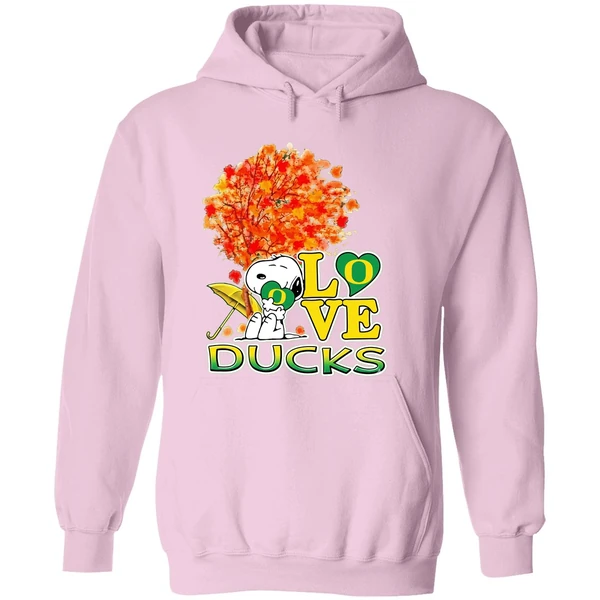 2025 Peanuts Snoopy Hug Heart I Love Oregon Ducks Hoodie - Image 5