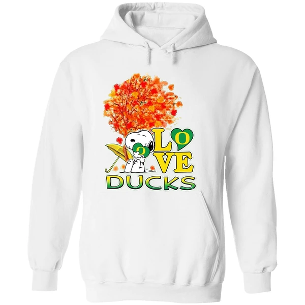 2025 Peanuts Snoopy Hug Heart I Love Oregon Ducks Hoodie - Image 8