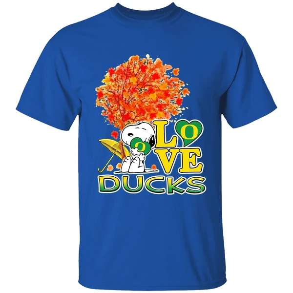 2025 peanuts snoopy hug heart i love oregon ducks shirt royalblue
