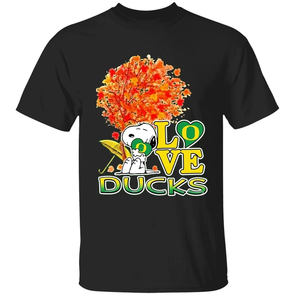 2025 Peanuts Snoopy Hug Heart I Love Oregon Ducks Shirt - Image 7