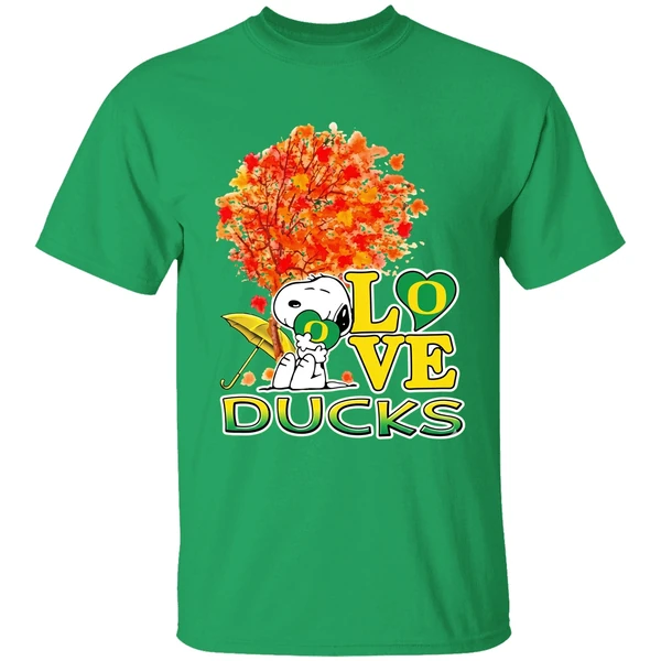 2025 Peanuts Snoopy Hug Heart I Love Oregon Ducks Shirt - Image 8