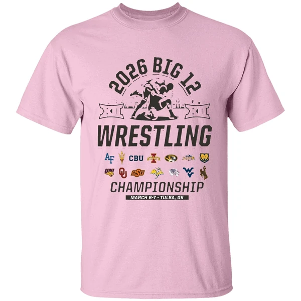 2026 Big 12 Wrestling Championship March 6 7 2026 Tulsa Oklahoma All Team Logo Shirt - Image 2