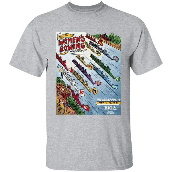 2026 big ten womens rowing championships indianapoils paint shirt sportgrey