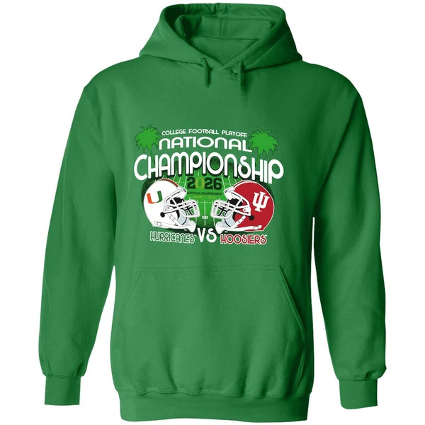 2026 Cfp National Championship Indiana Hoosiers Vs Miami Hurricane Hoodie - Image 2
