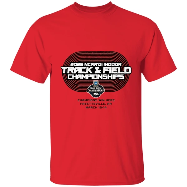 2026 ncaa di indoor track field championship fayetteville ar shirt red
