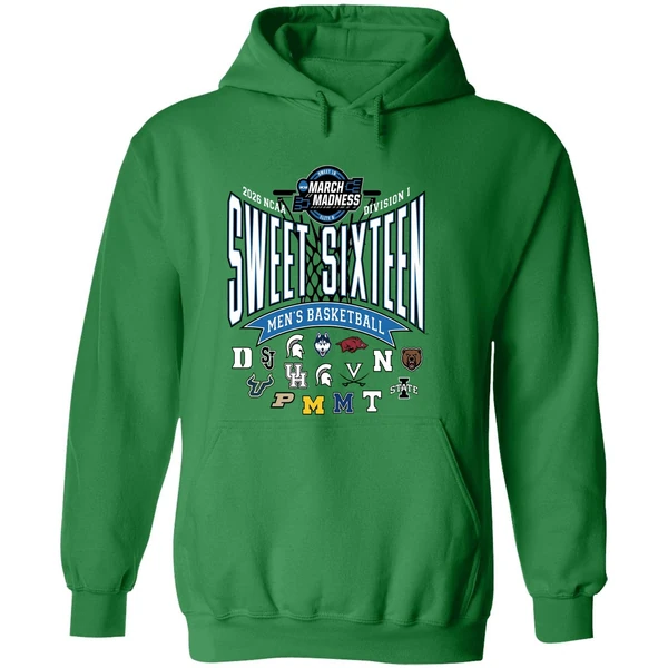 2026 Ncaa Di Mens Basketball Tournament Sweet Sixteen Teams Hoodie - Image 2