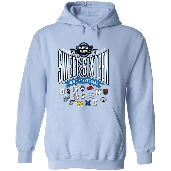2026 Ncaa Di Mens Basketball Tournament Sweet Sixteen Teams Hoodie - Image 4