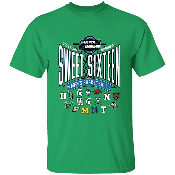 2026 Ncaa Di Mens Basketball Tournament Sweet Sixteen Teams Shirt - Image 2