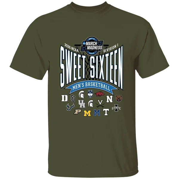 2026 Ncaa Di Mens Basketball Tournament Sweet Sixteen Teams Shirt - Image 4