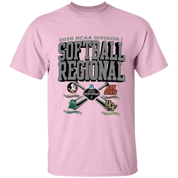 2026 Ncaa Division I Softball Regional Florida State Seminoles Ucf Knights Jacksonville State Gamecocks Stetson Hatters Shirt - Image 2