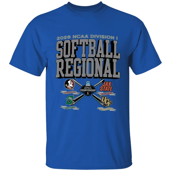 2026 Ncaa Division I Softball Regional Florida State Seminoles Ucf Knights Jacksonville State Gamecocks Stetson Hatters Shirt - Image 5