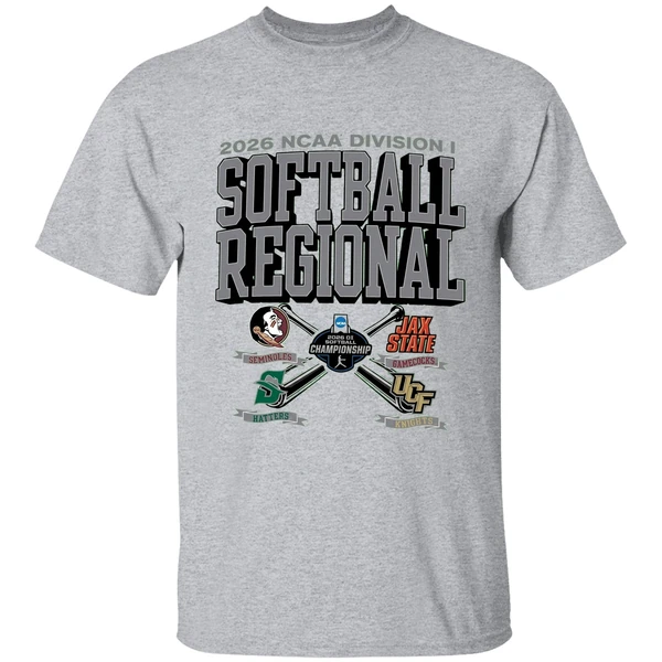 2026 Ncaa Division I Softball Regional Florida State Seminoles Ucf Knights Jacksonville State Gamecocks Stetson Hatters Shirt - Image 6