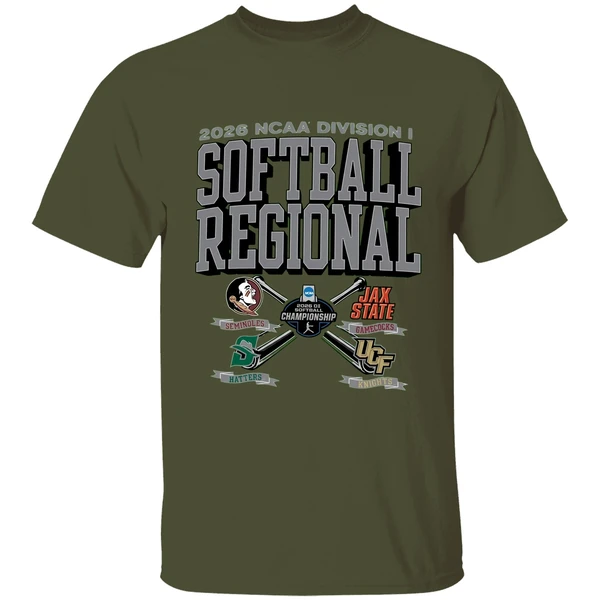 2026 Ncaa Division I Softball Regional Florida State Seminoles Ucf Knights Jacksonville State Gamecocks Stetson Hatters Shirt - Image 9