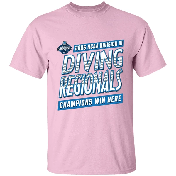 2026 ncaa division iii swimming and diving regionals champions win here shirt lightpink